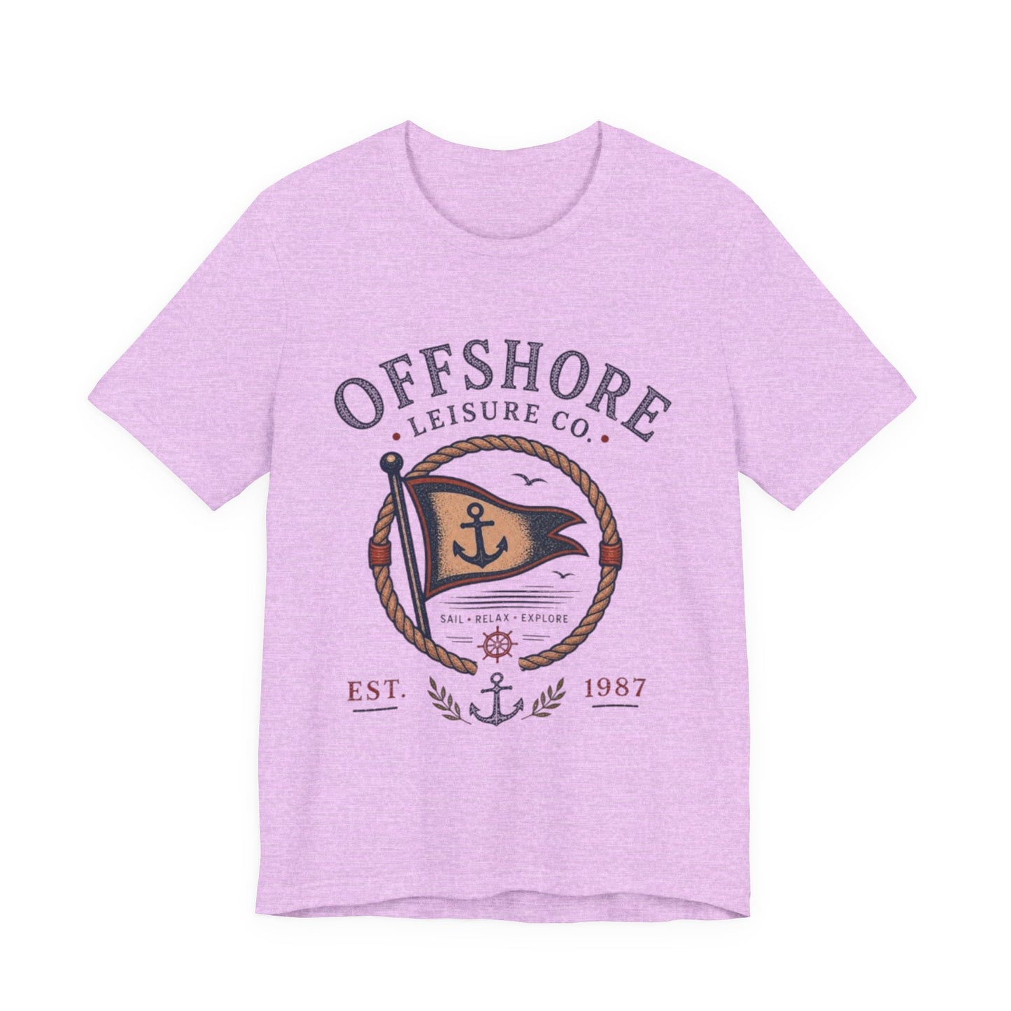 Offshore Leisure Co. Vintage Graphic Tee – Retro Nautical Flag Style Shirt