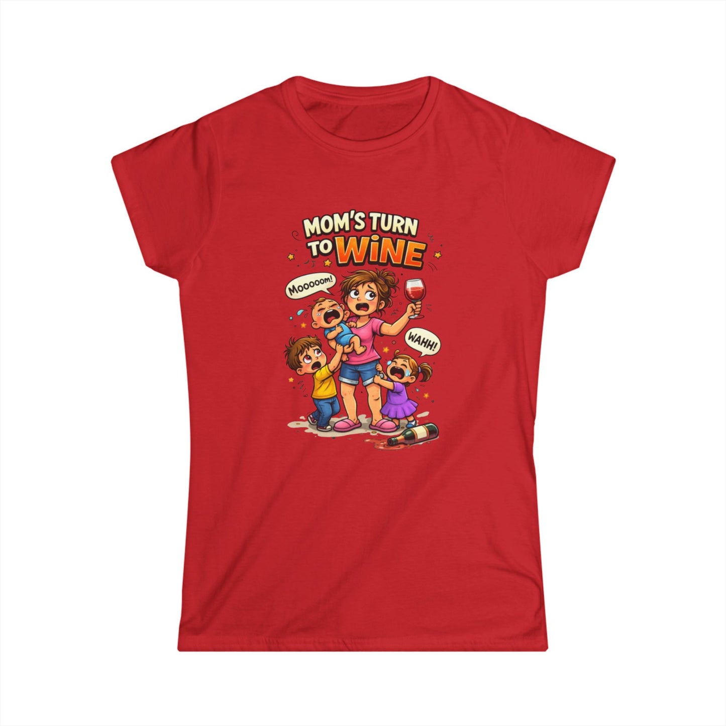 "Mom's Turn to Wine" Funny Mom Tee