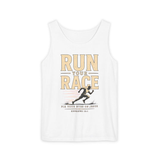 Run Your Race Christian Graphic Tank
