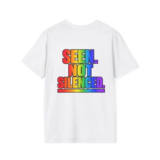 "Seen Not Silenced" Pride Graphic Tee