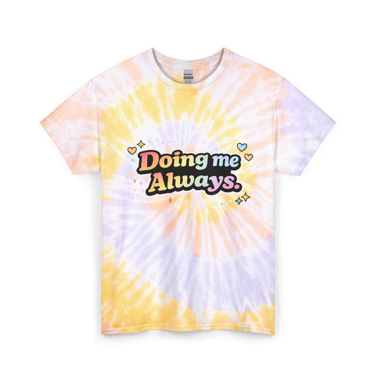 "Doing Me Always" Tie-Dye Retro Graphic Tee