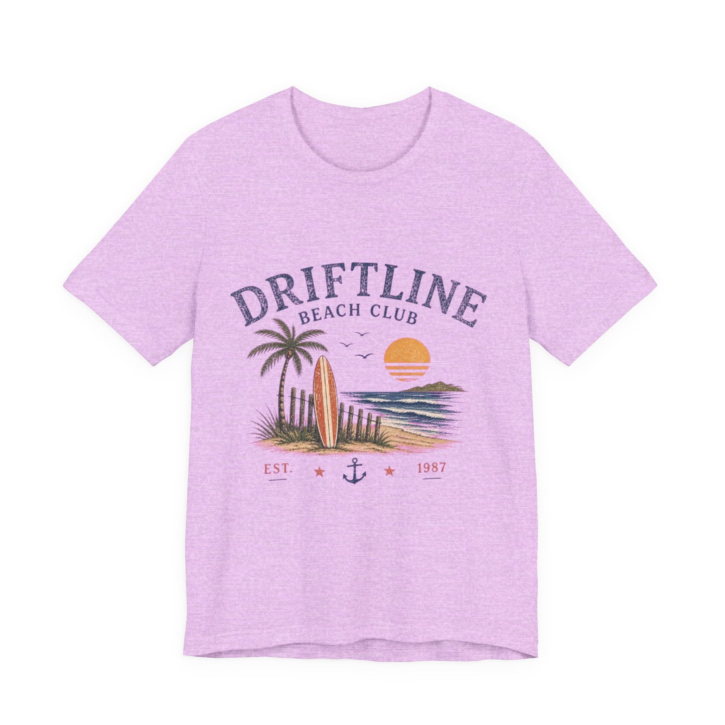 Driftline Beach Club Vintage Graphic Tee – Retro Coastal Surf Style Shirt