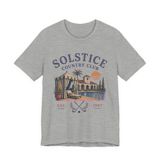 Solstice Country Club Vintage Graphic Tee – Retro Resort Lifestyle Shirt