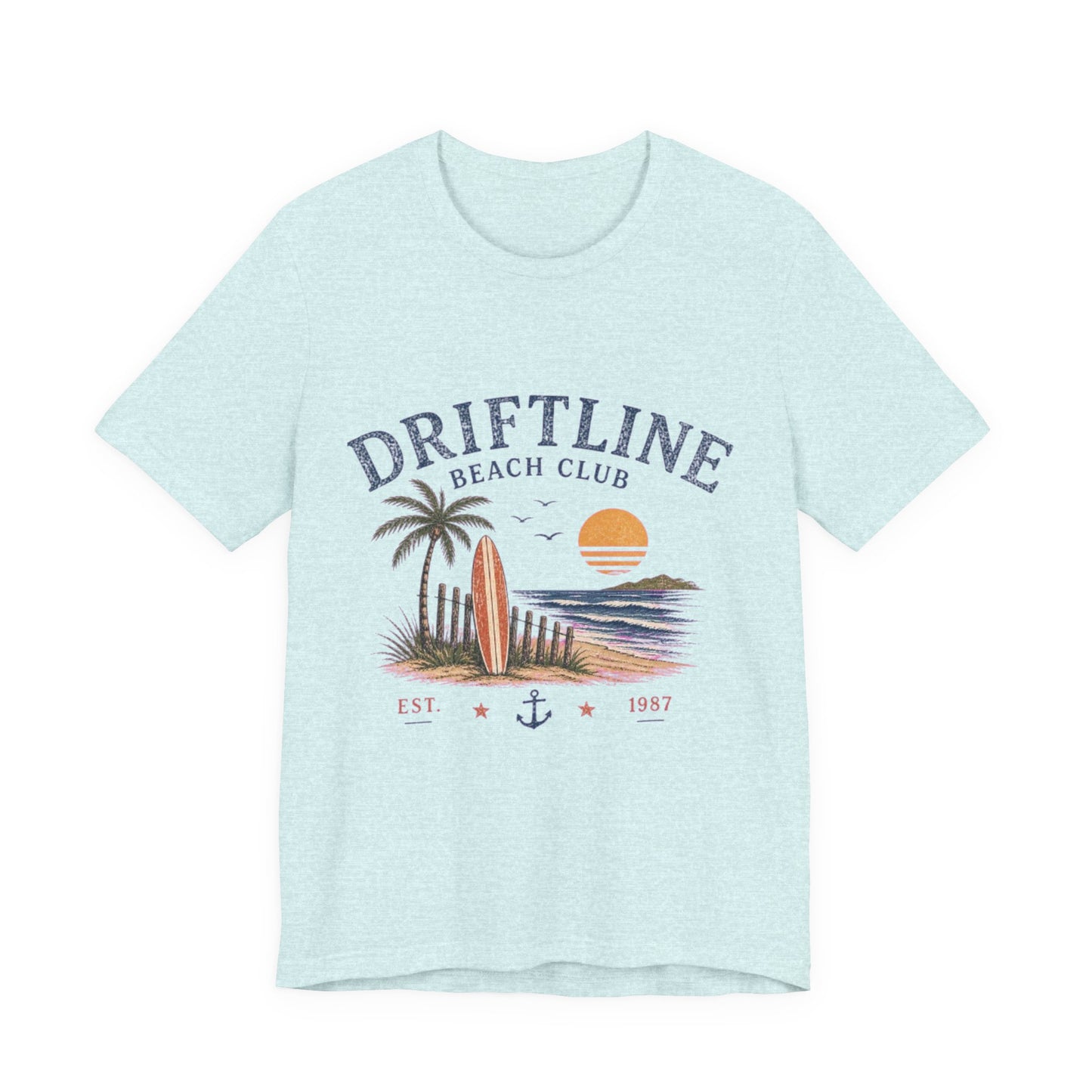 Driftline Beach Club Vintage Graphic Tee – Retro Coastal Surf Style Shirt