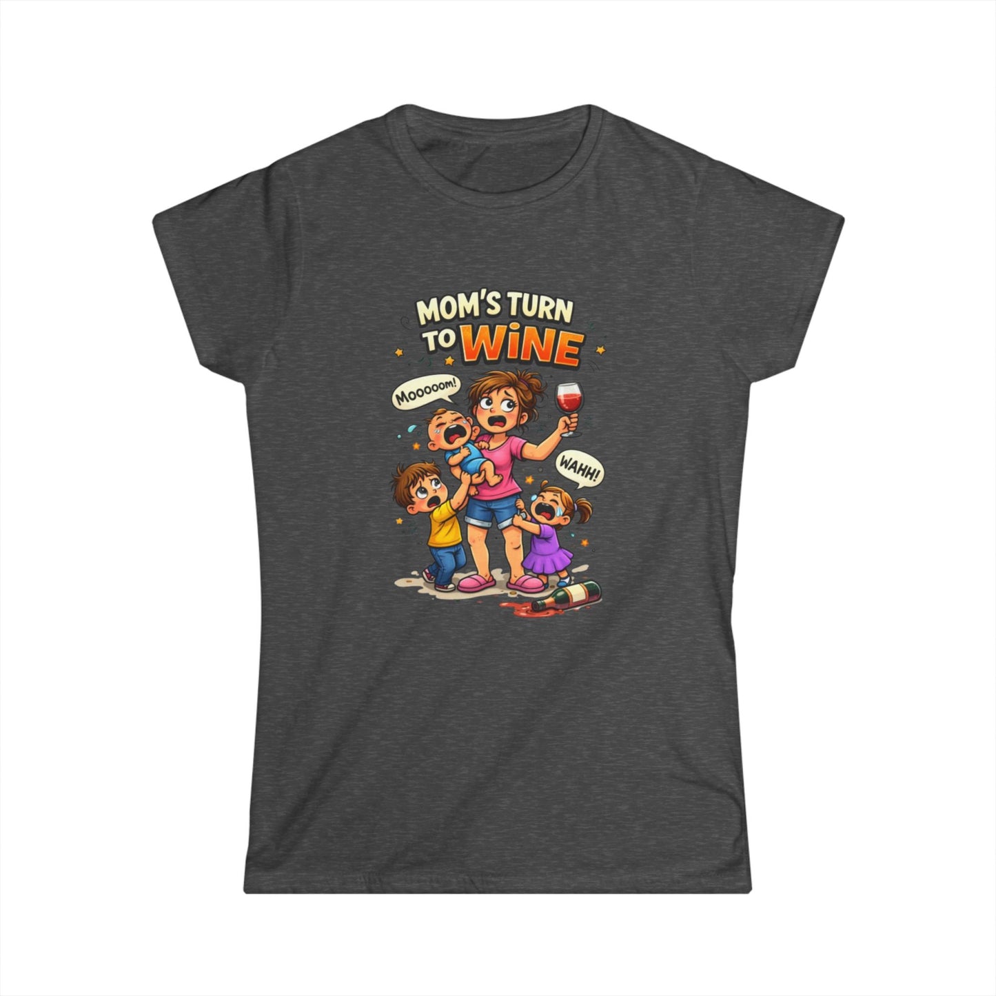 "Mom's Turn to Wine" Funny Mom Tee
