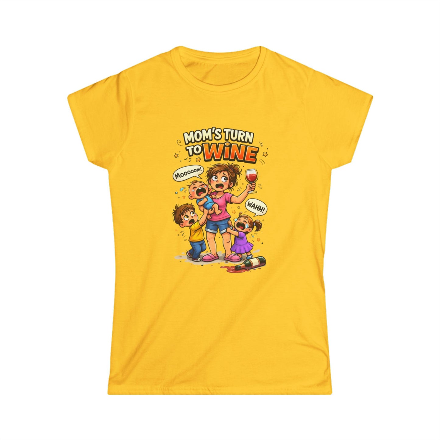 "Mom's Turn to Wine" Funny Mom Tee