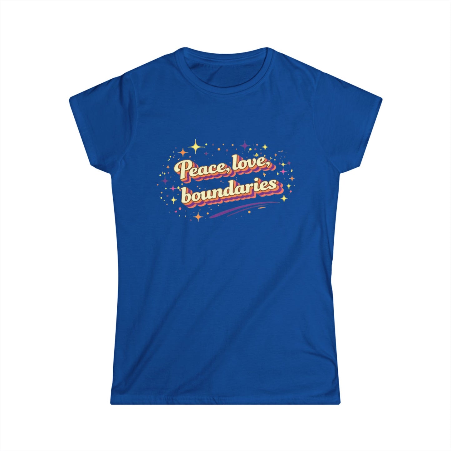 "Peace, Love, Boundaries" Cute Women's Tee
