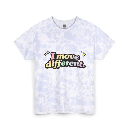 "I Move Different" Tie-Dye Retro Graphic Tee