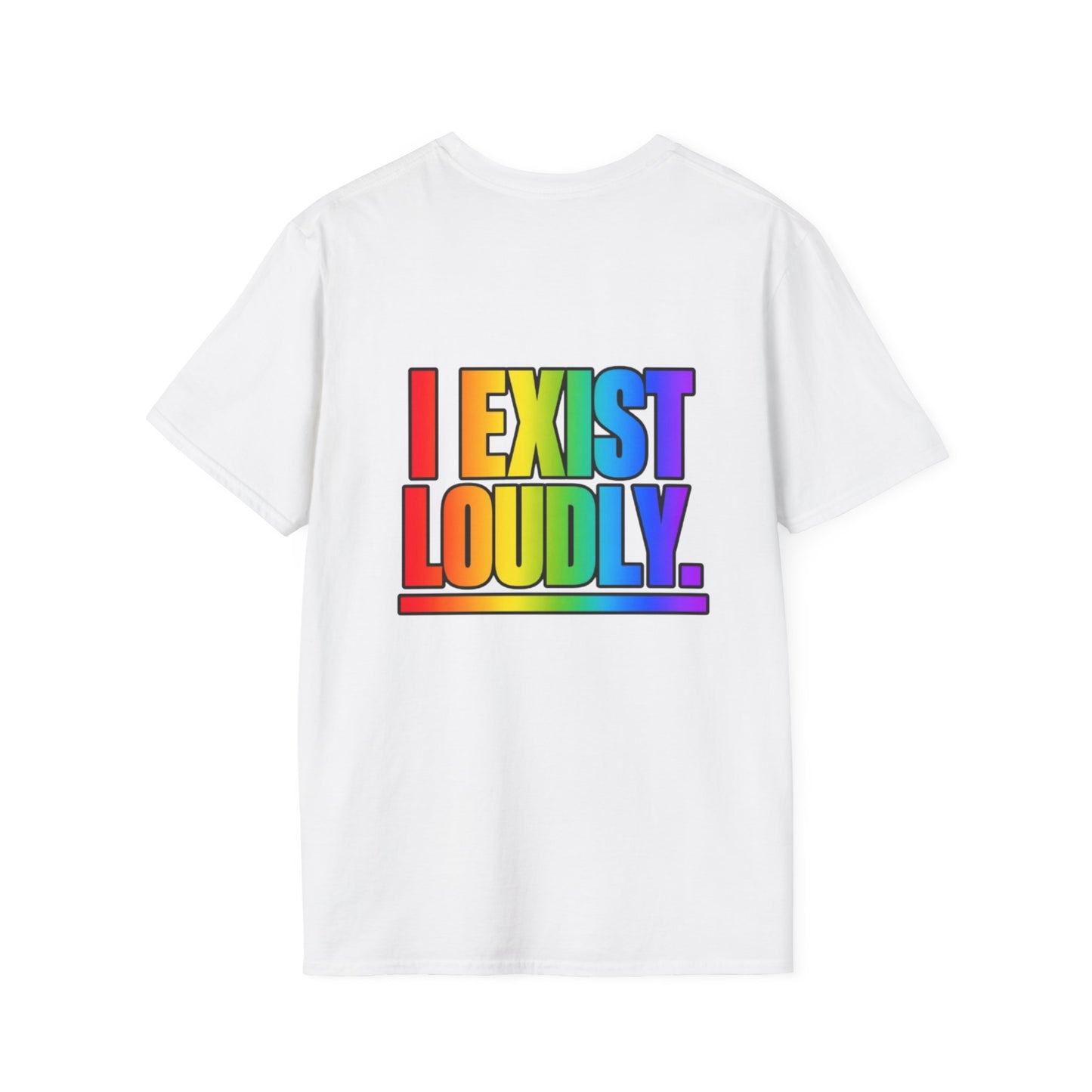 "I Exist Loudly" Pride Graphic Tee