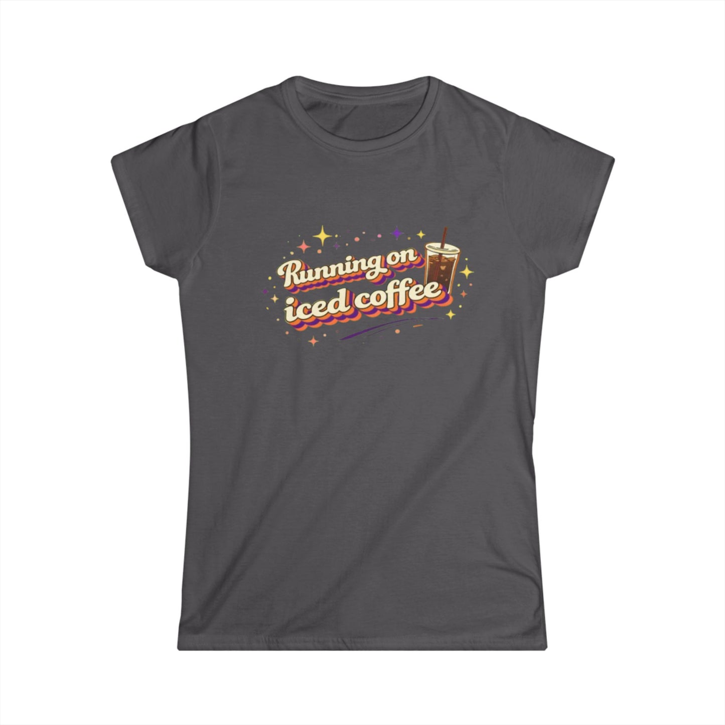 "Running on Iced Coffee" Cute Women's Tee