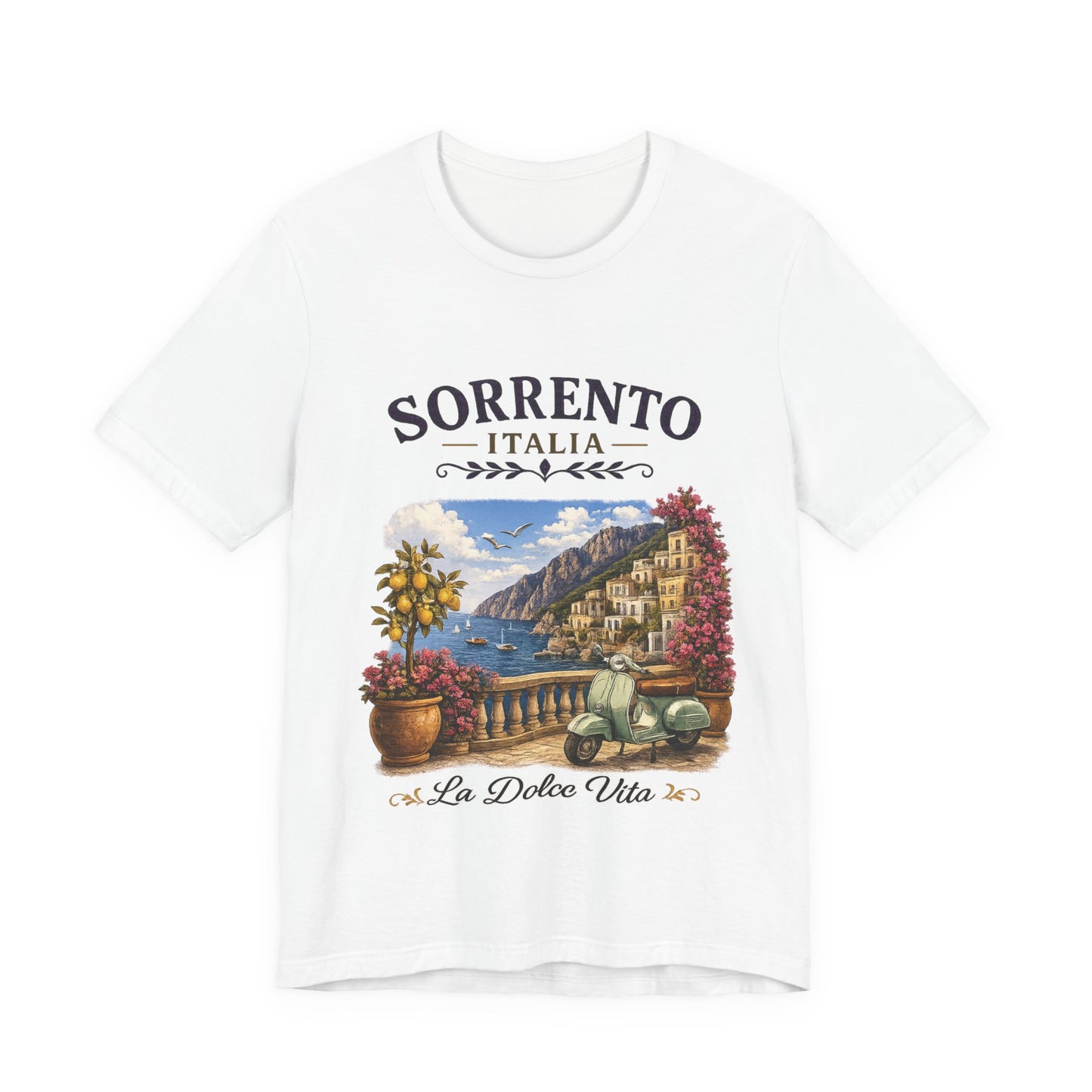 Sorrento Italia Vintage Graphic Tee – La Dolce Vita Lemon Coast Shirt