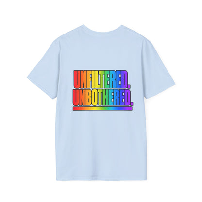 "Unfiltered, Unbothered" Pride Graphic Tee