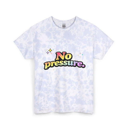 "No Pressure" Tie-Dye Retro Graphic Tee