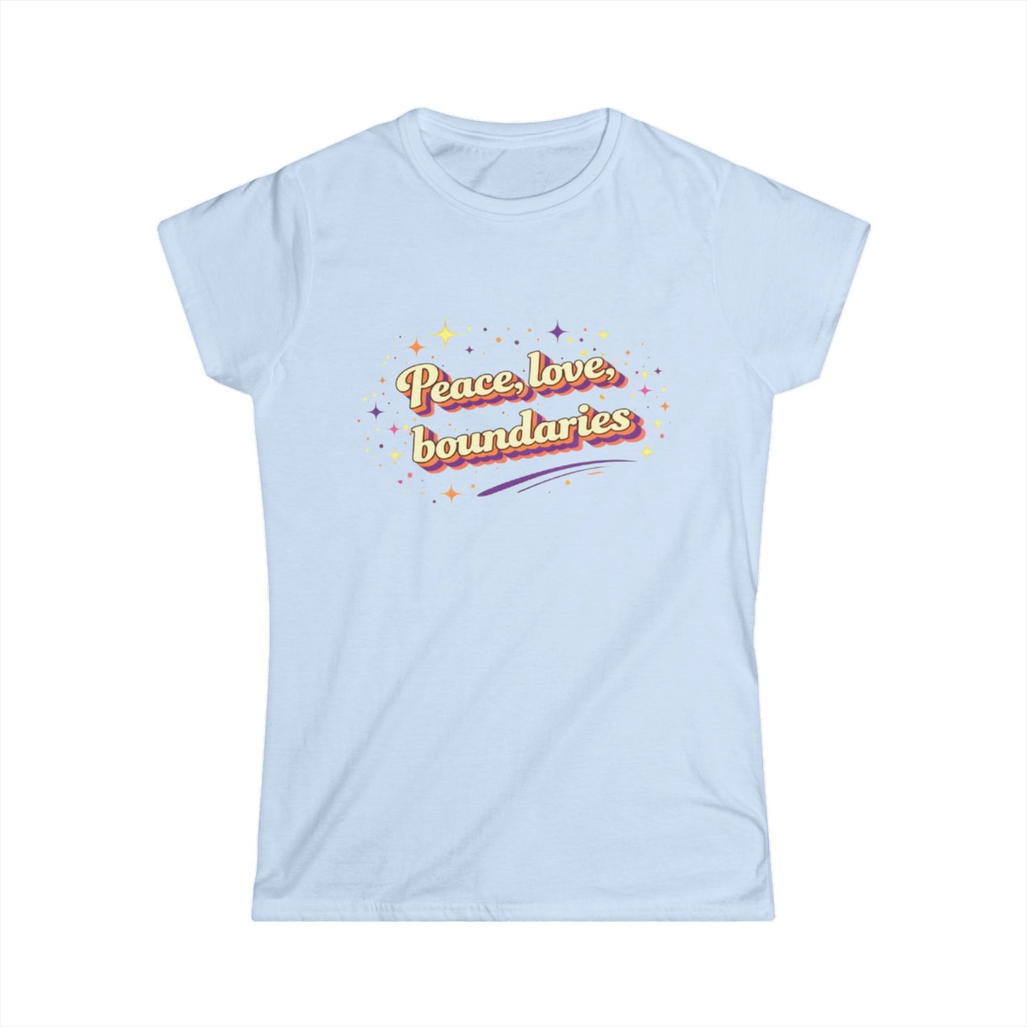"Peace, Love, Boundaries" Cute Women's Tee