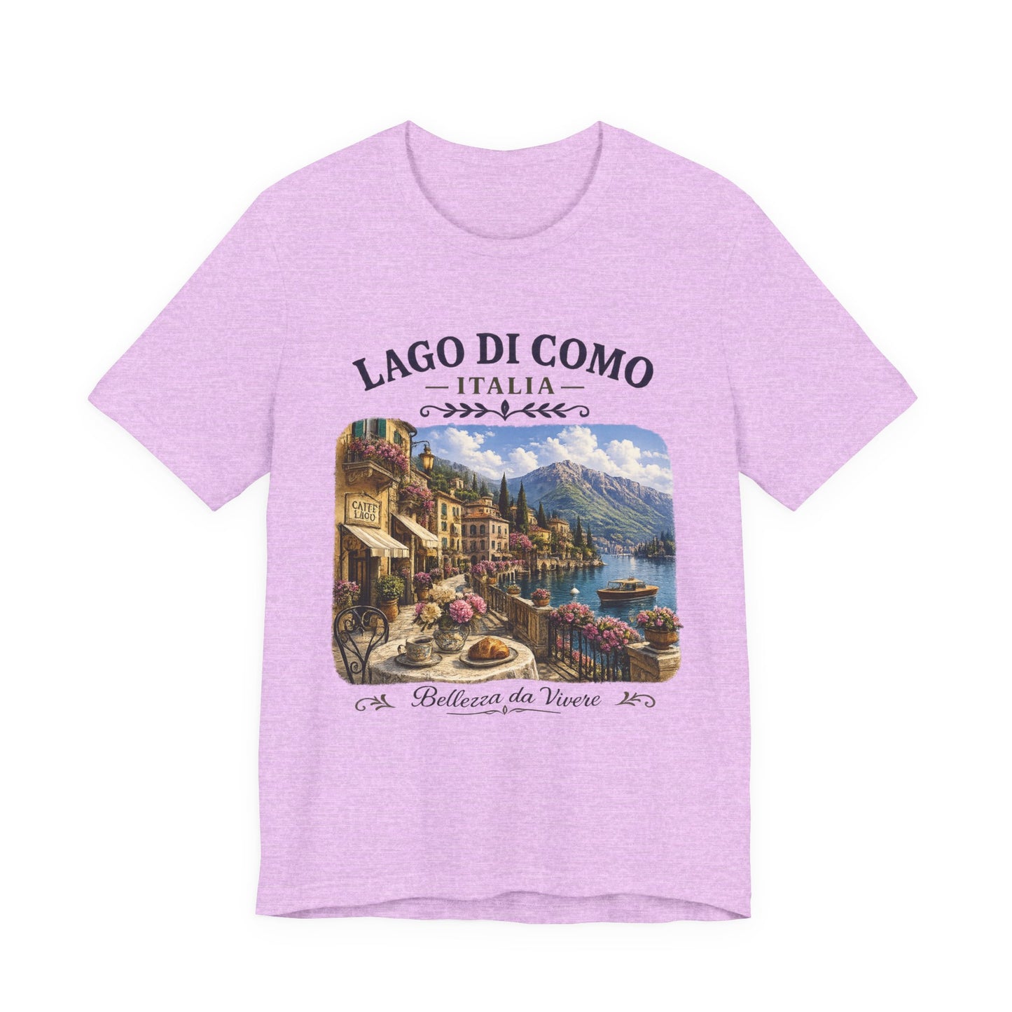 Lago di Como Italia Vintage Graphic Tee – Elegant Lakefront Italian Aesthetic Shirt