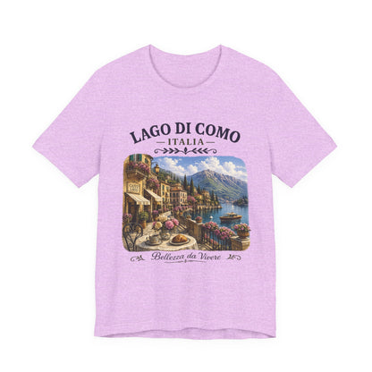 Lago di Como Italia Vintage Graphic Tee – Elegant Lakefront Italian Aesthetic Shirt