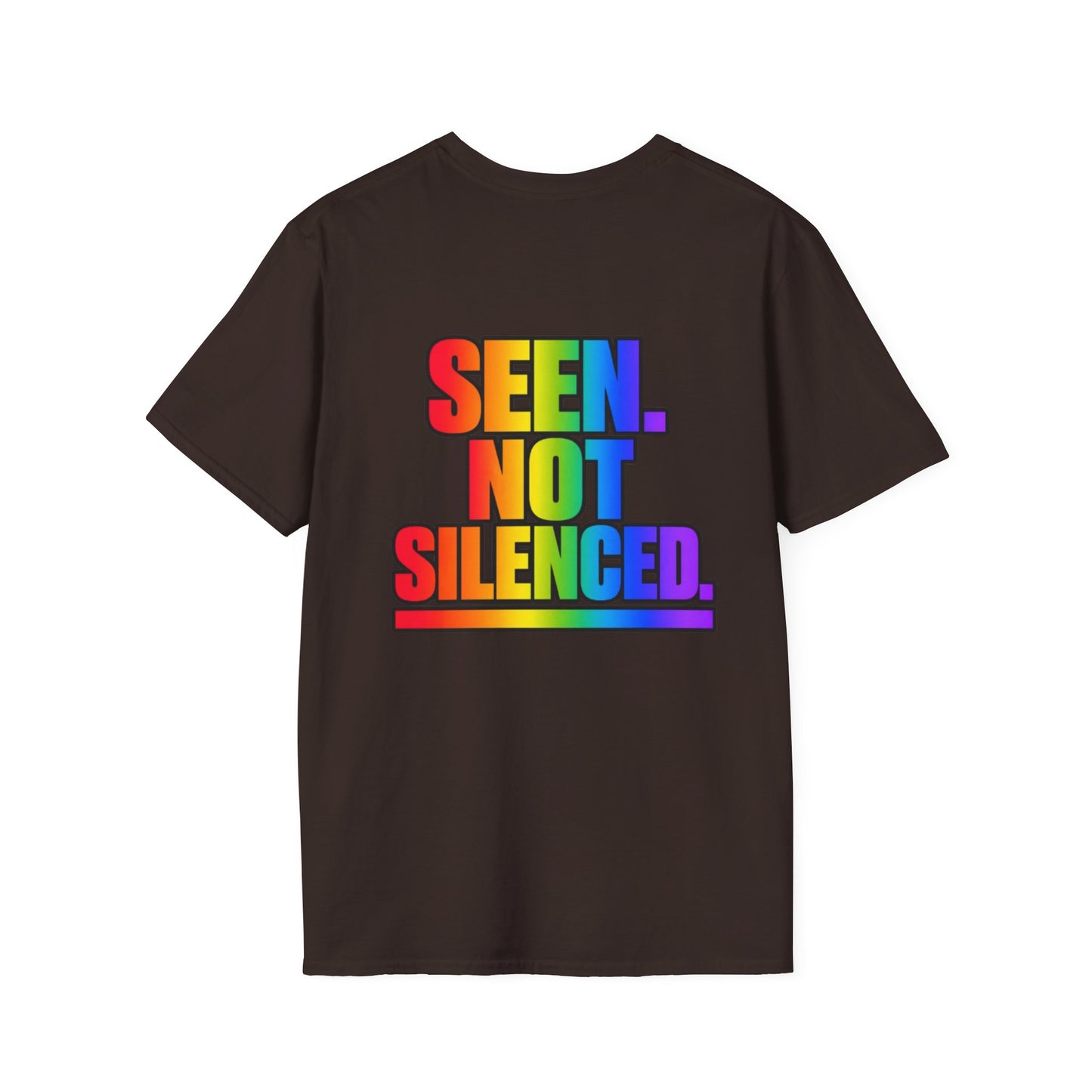"Seen Not Silenced" Pride Graphic Tee