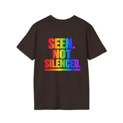 "Seen Not Silenced" Pride Graphic Tee