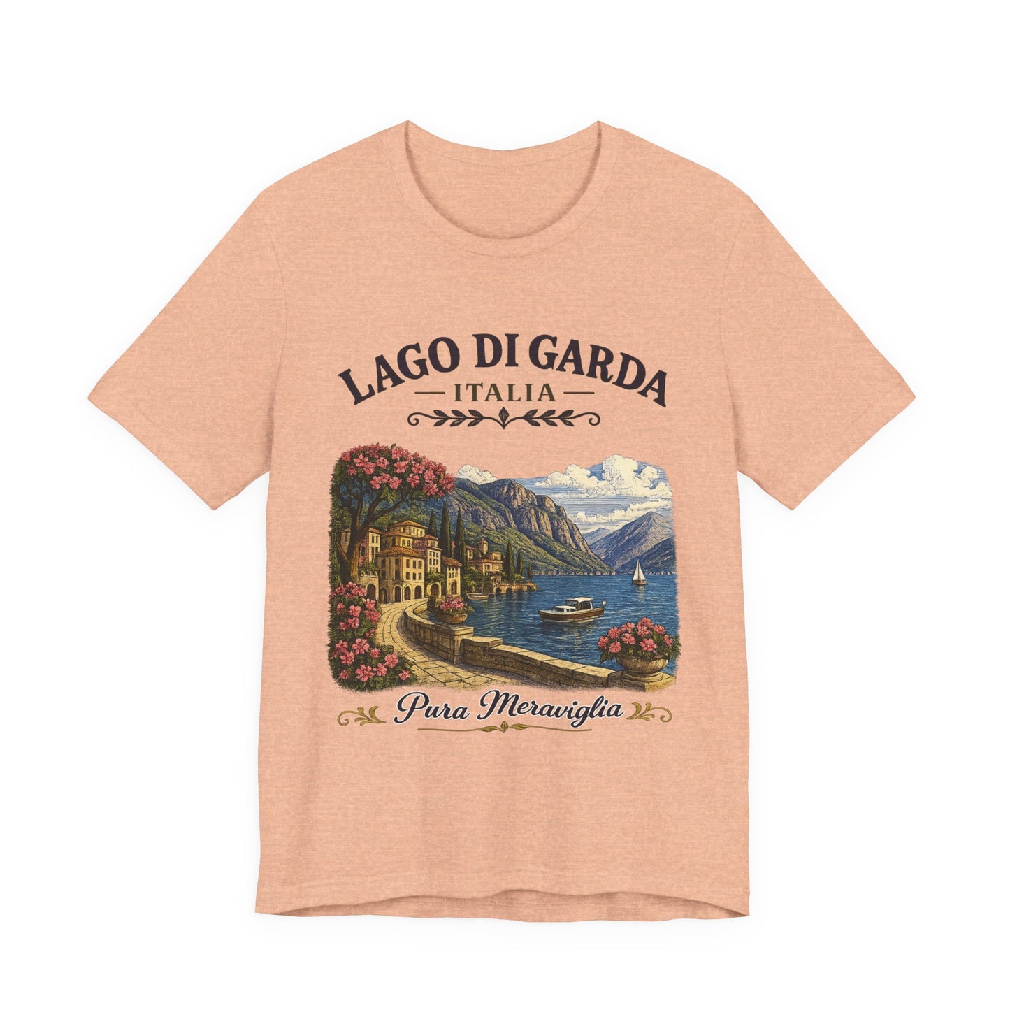 Lago di Garda Italia Vintage Graphic Tee – Scenic Italian Lake Escape Shirt
