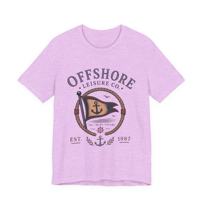 Offshore Leisure Co. Vintage Graphic Tee – Retro Nautical Flag Style Shirt