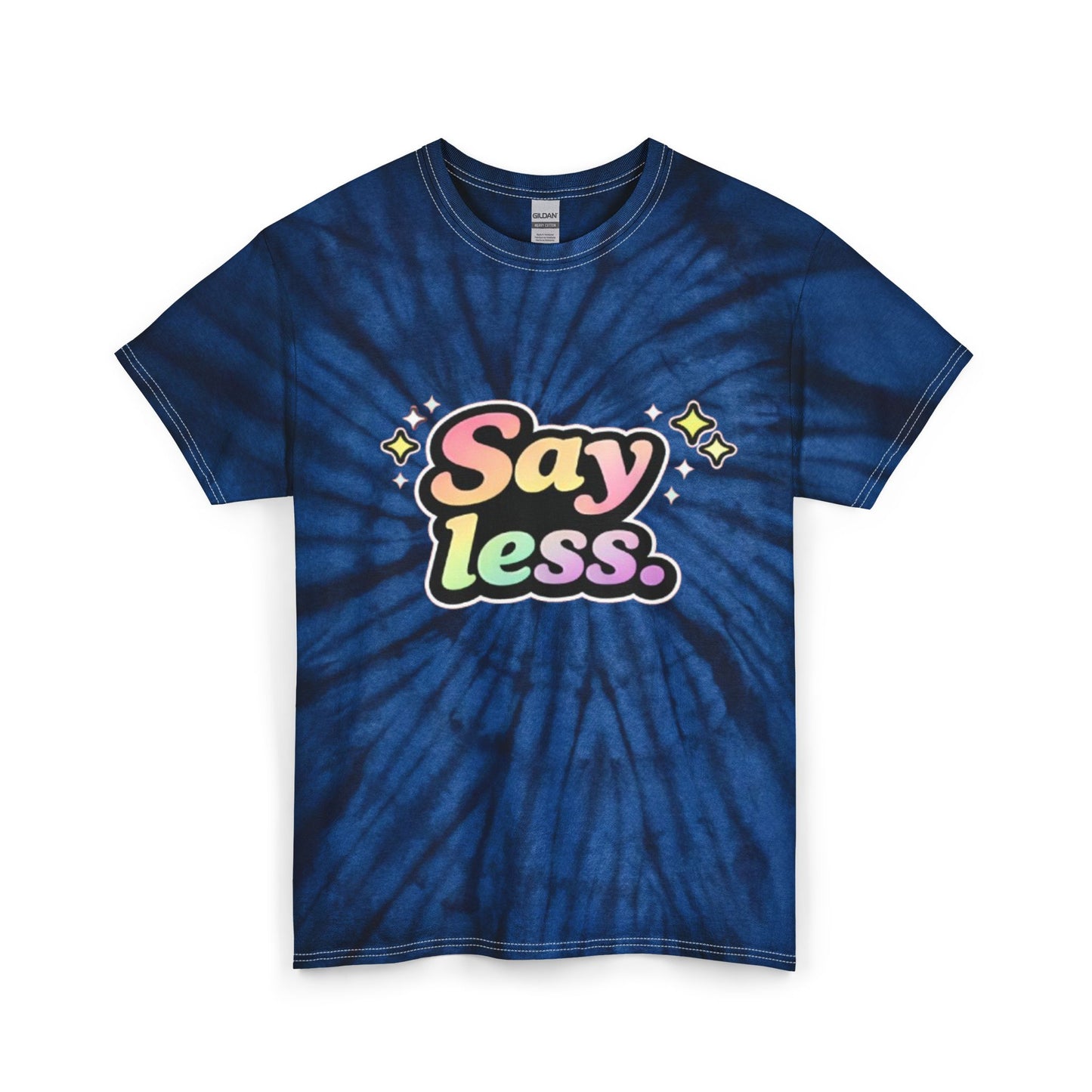 "Say Less" Tie-Dye Retro Graphic Tee
