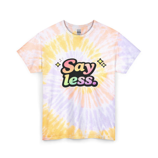 "Say Less" Tie-Dye Retro Graphic Tee