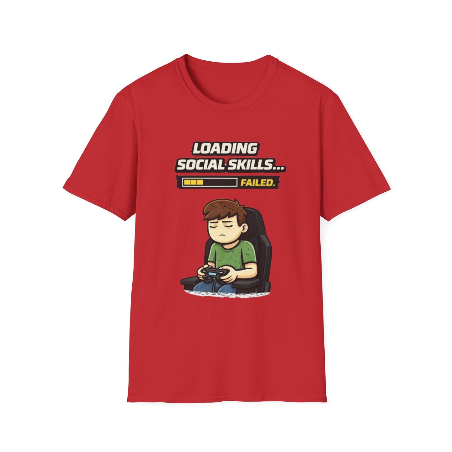 "Loading Social Skills Failed" Funny Gamer Graphic Tee