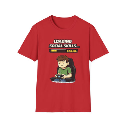 "Loading Social Skills Failed" Funny Gamer Graphic Tee