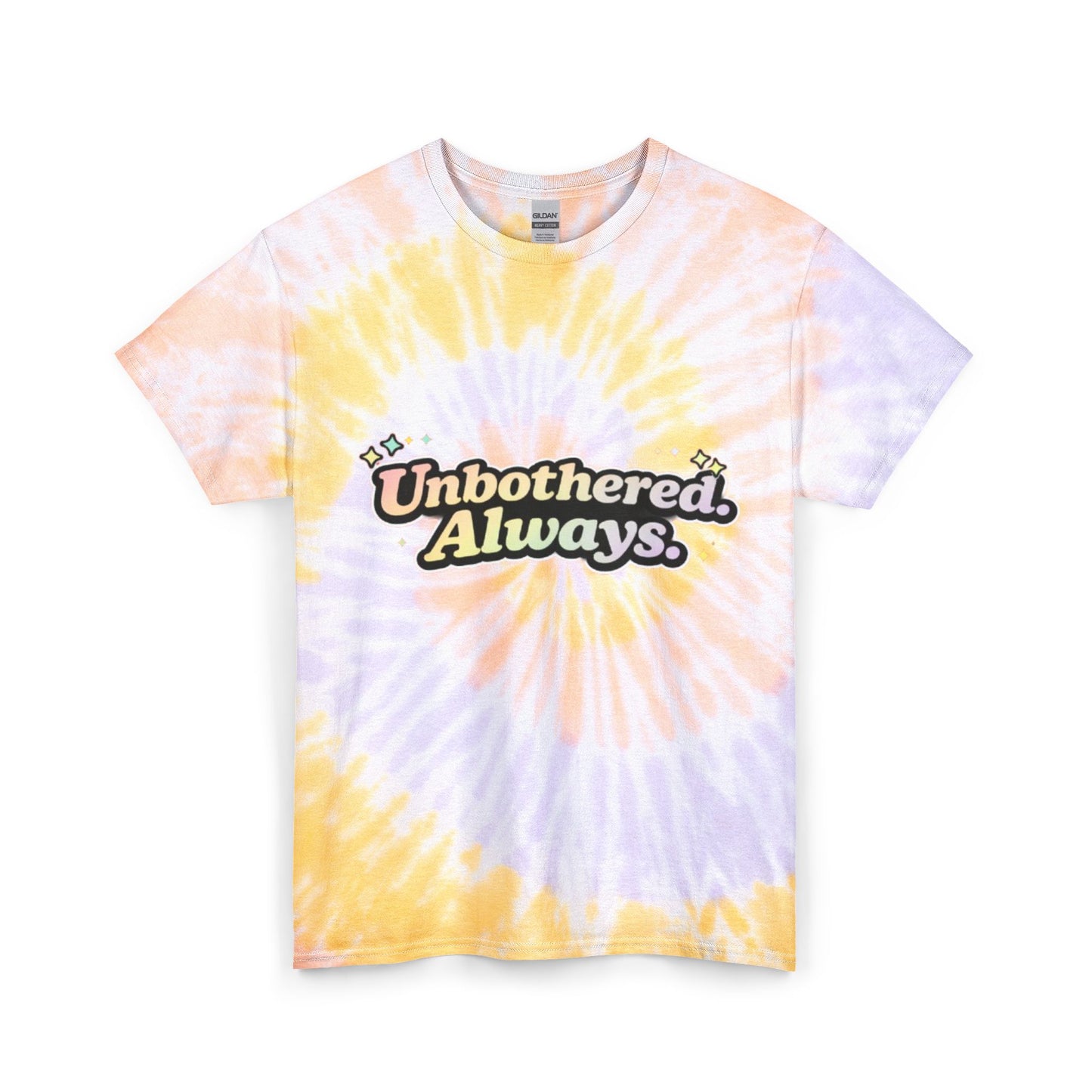 "Unbothered Always" Tie-Dye Retro Graphic Tee