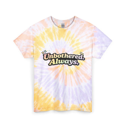 "Unbothered Always" Tie-Dye Retro Graphic Tee