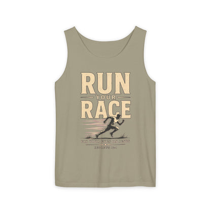 Run Your Race Christian Graphic Tank