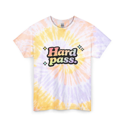 "Hard Pass" Tie-Dye Retro Graphic Tee