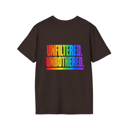 "Unfiltered, Unbothered" Pride Graphic Tee