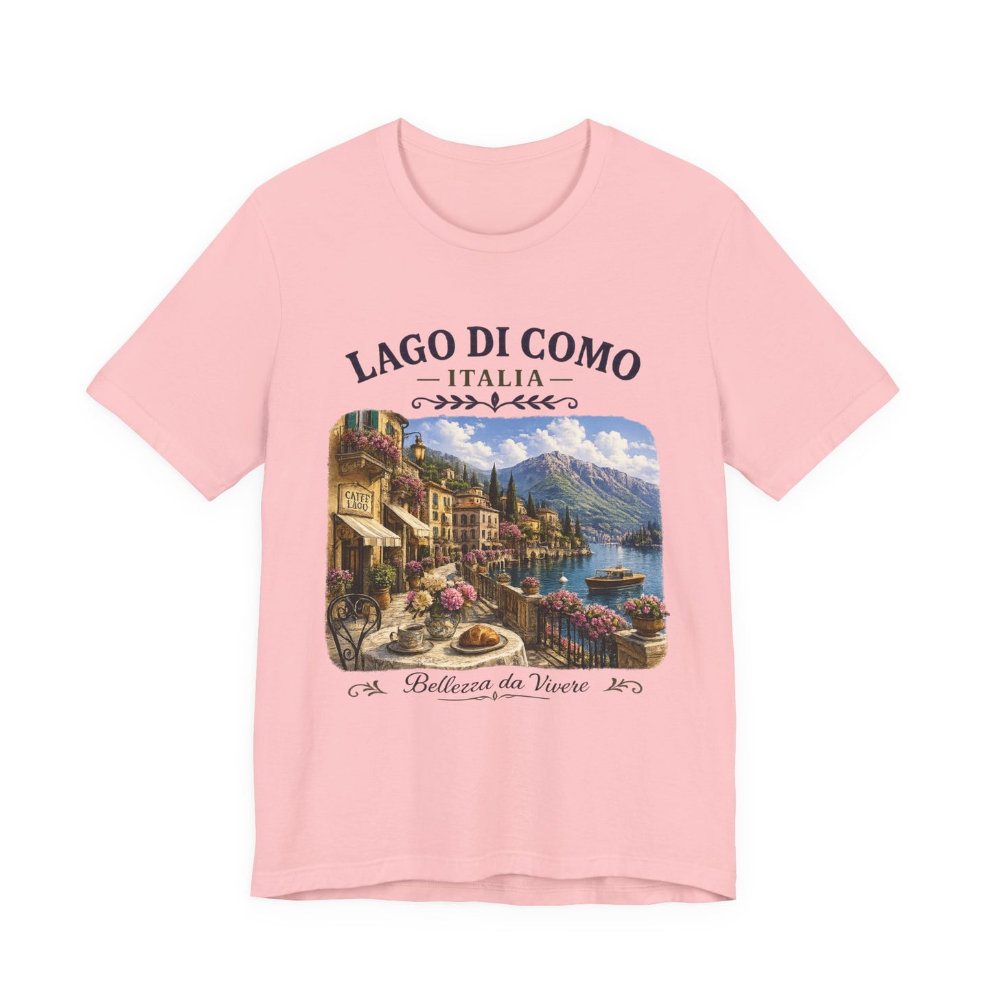 Lago di Como Italia Vintage Graphic Tee – Elegant Lakefront Italian Aesthetic Shirt