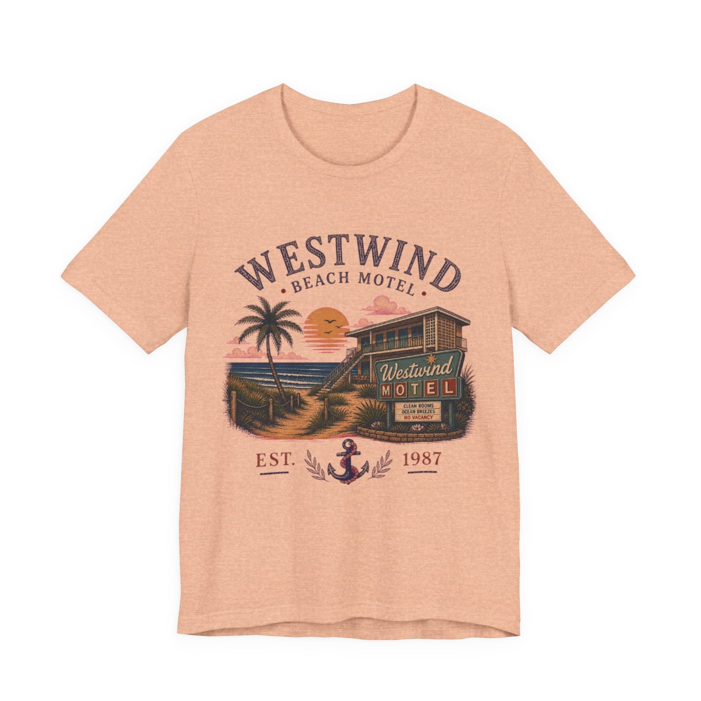 Westwind Beach Motel Vintage Graphic Tee – Retro Coastal Vacation Style Shirt