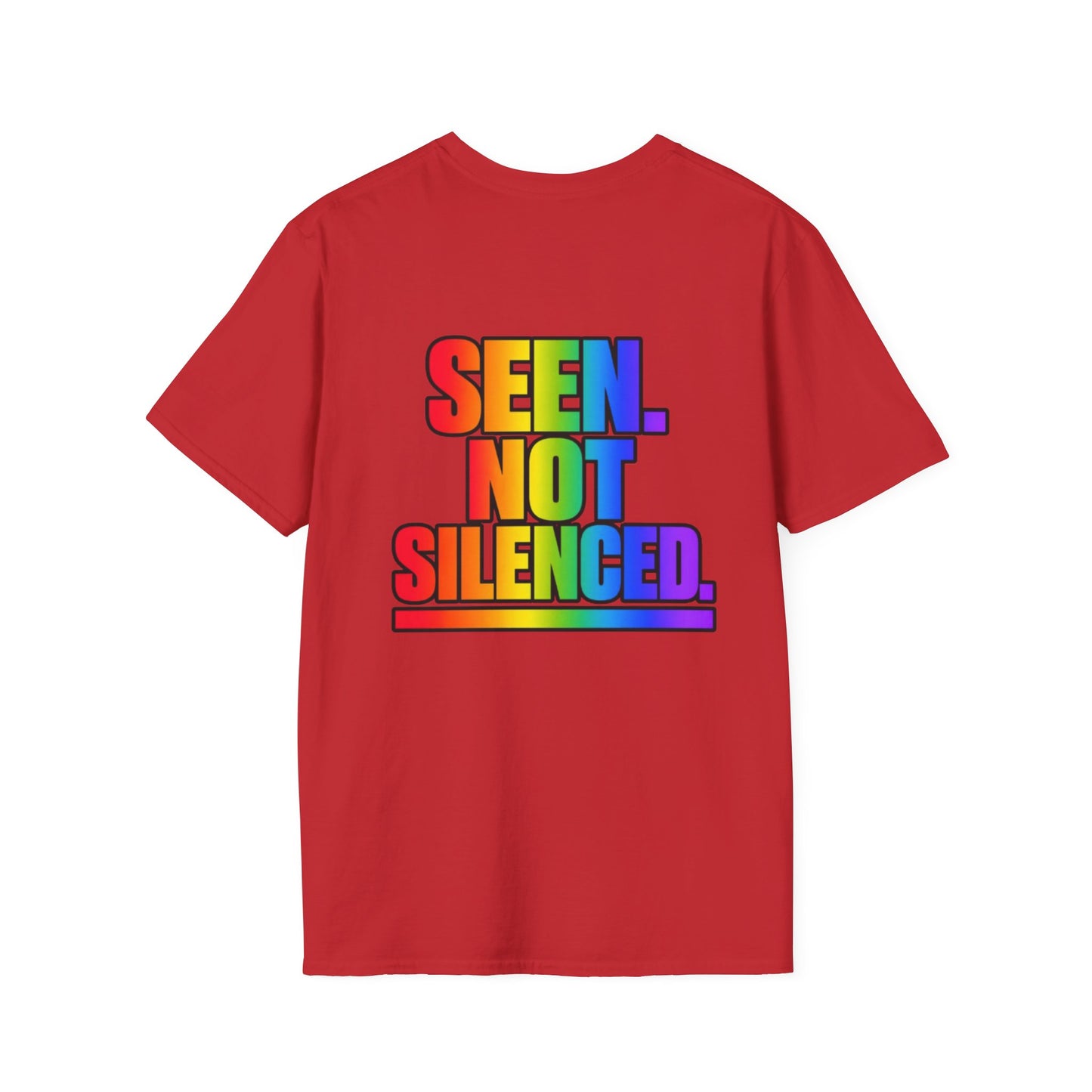 "Seen Not Silenced" Pride Graphic Tee
