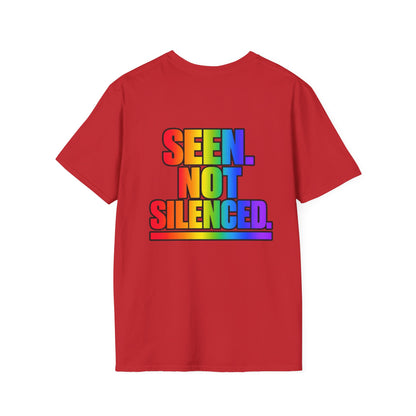 "Seen Not Silenced" Pride Graphic Tee