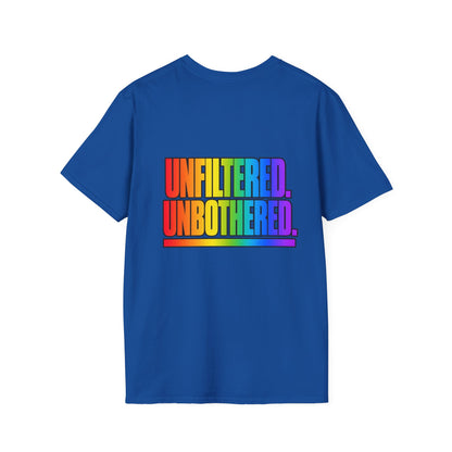 "Unfiltered, Unbothered" Pride Graphic Tee