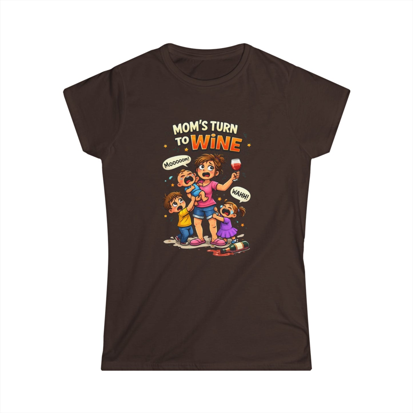 "Mom's Turn to Wine" Funny Mom Tee
