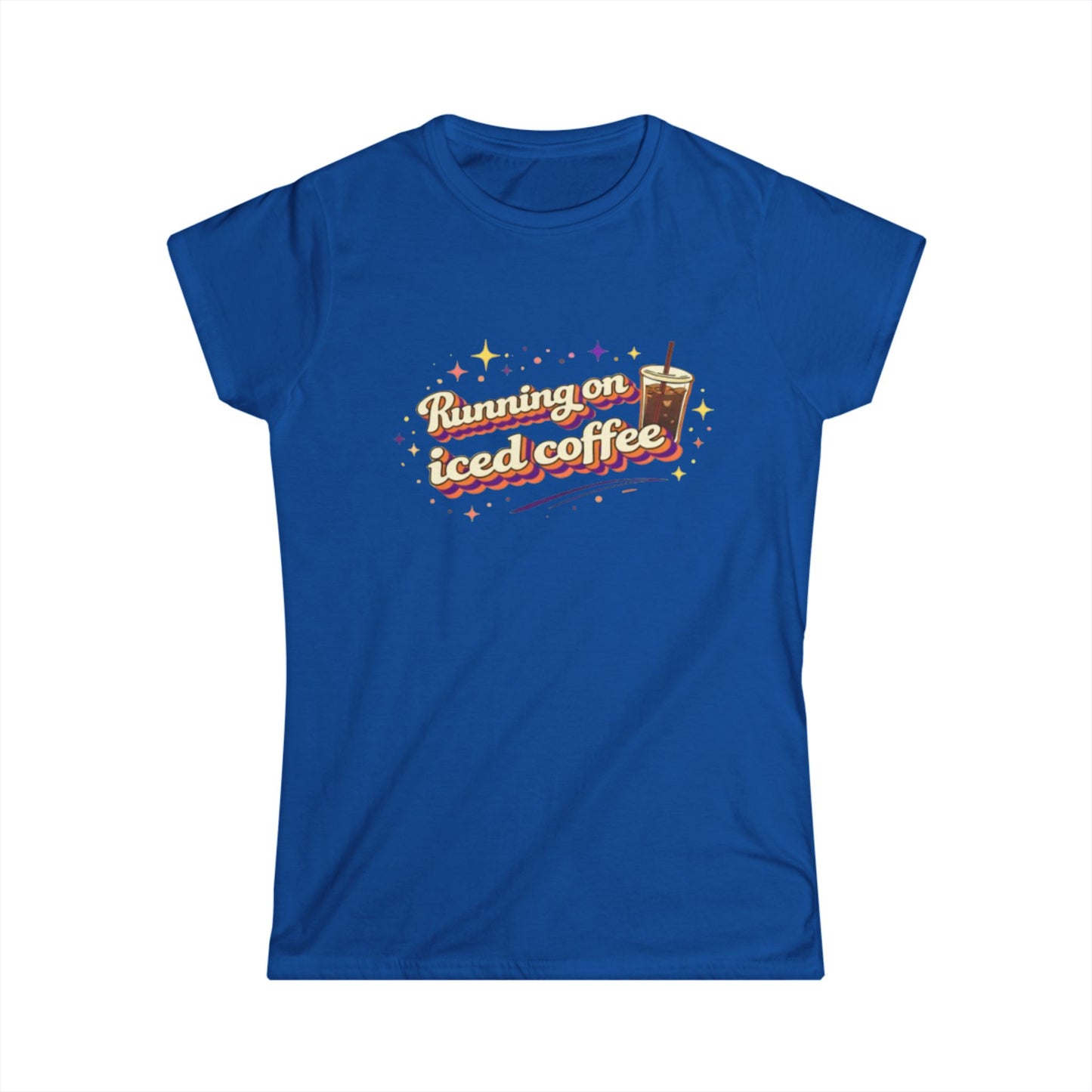 "Running on Iced Coffee" Cute Women's Tee