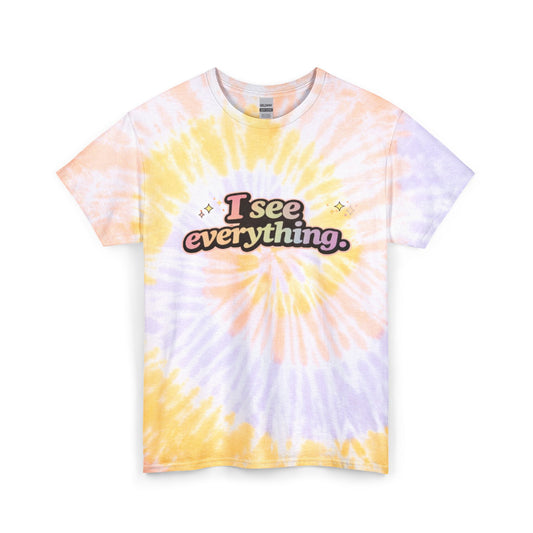 “I See Everything” Tie-Dye Retro Graphic Tee
