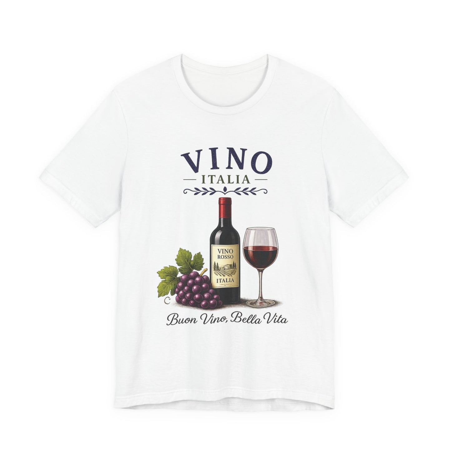 Vino Italia Vintage Graphic Tee – Classic Italian Wine Aesthetic Shirt