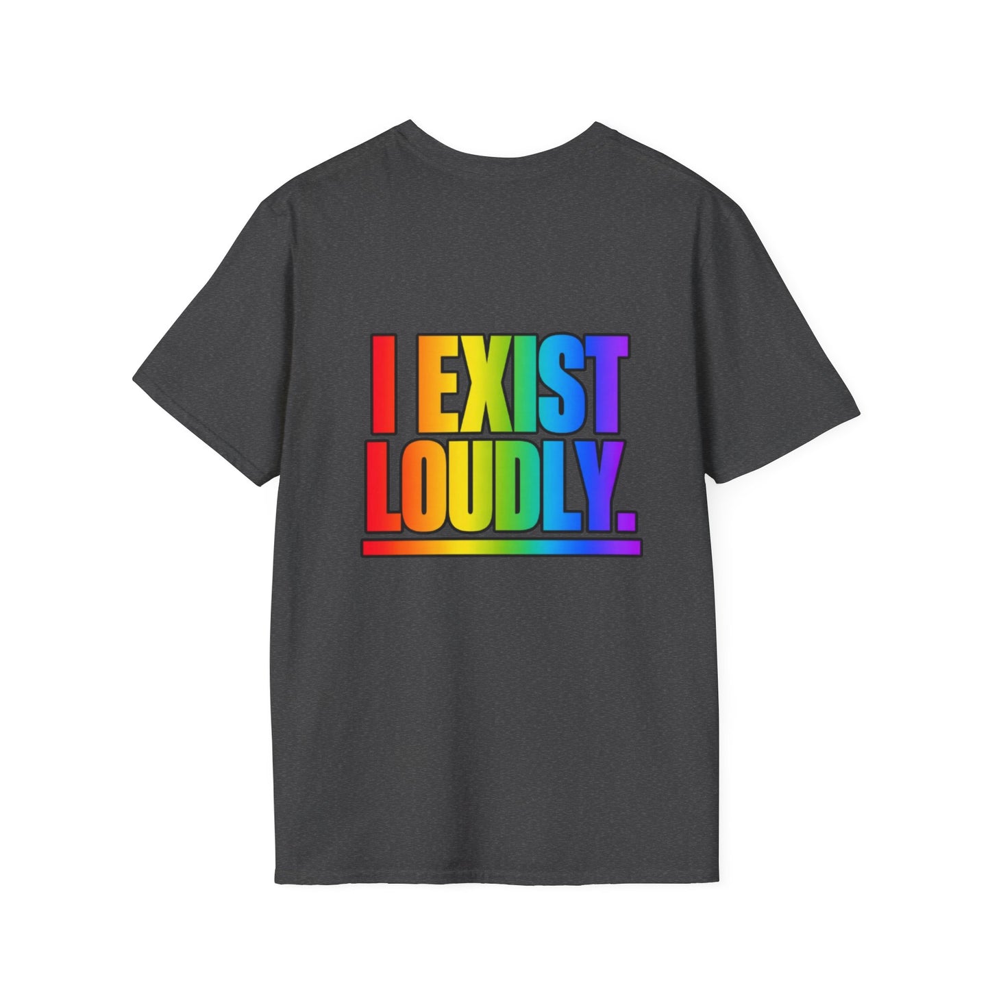 "I Exist Loudly" Pride Graphic Tee