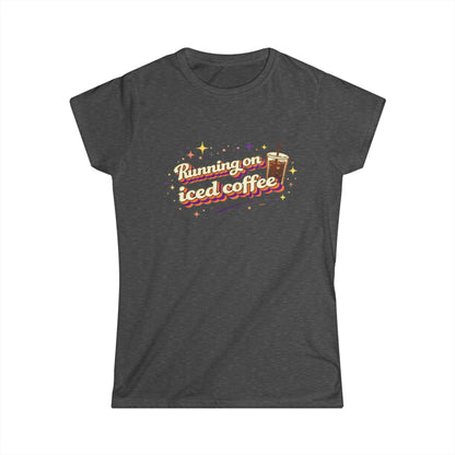 "Running on Iced Coffee" Cute Women's Tee