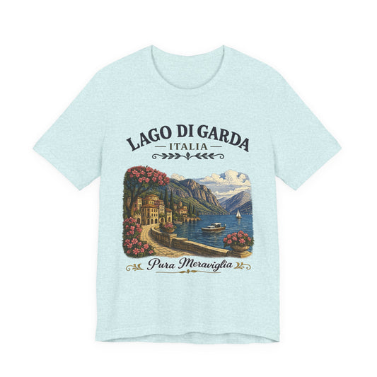 Lago di Garda Italia Vintage Graphic Tee – Scenic Italian Lake Escape Shirt
