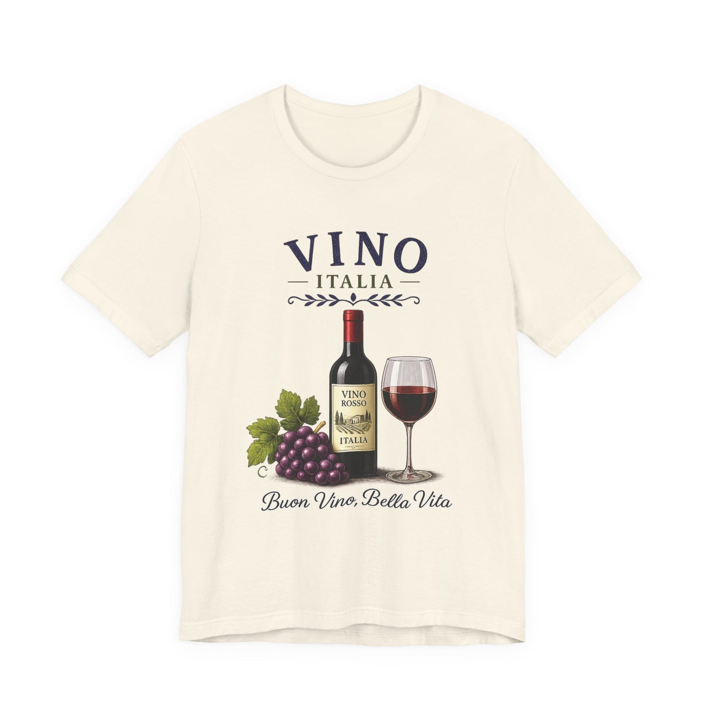 Vino Italia Vintage Graphic Tee – Classic Italian Wine Aesthetic Shirt