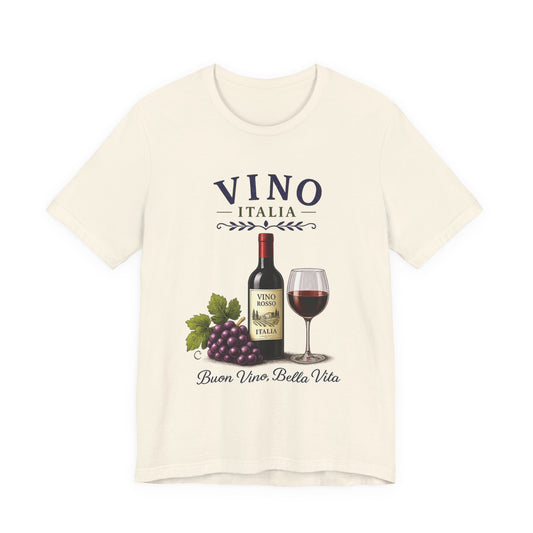 Vino Italia Vintage Graphic Tee – Classic Italian Wine Aesthetic Shirt