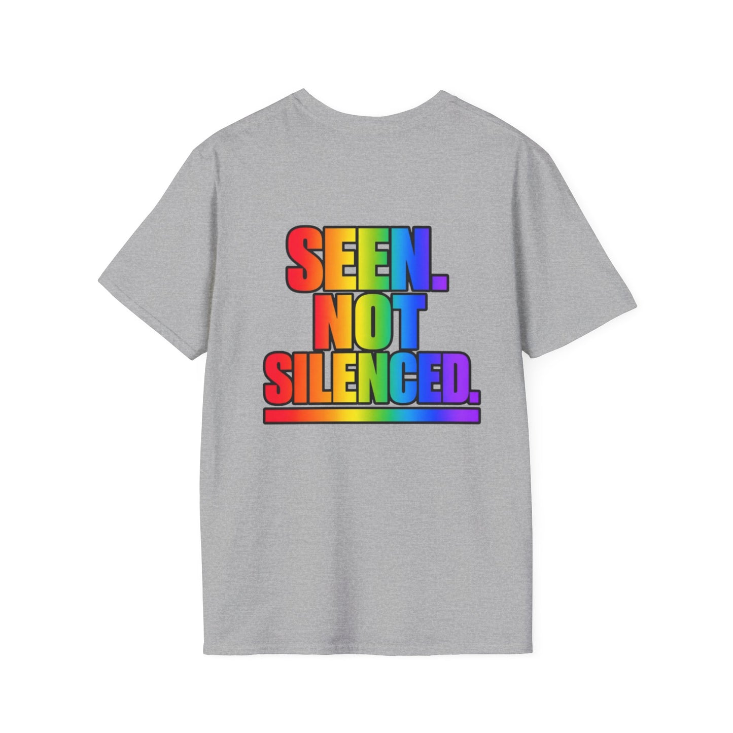 "Seen Not Silenced" Pride Graphic Tee