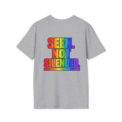 "Seen Not Silenced" Pride Graphic Tee