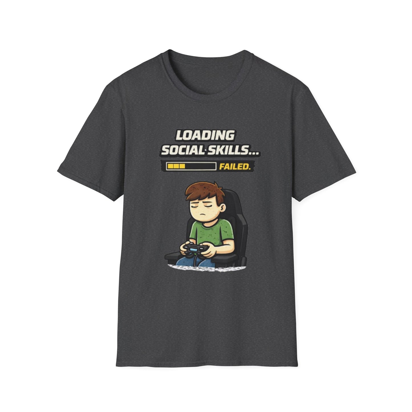 "Loading Social Skills Failed" Funny Gamer Graphic Tee